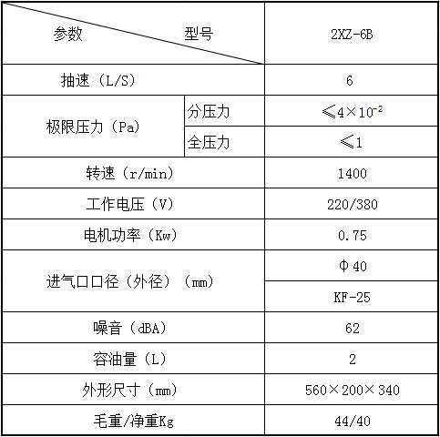雙級(jí)油封旋片式真空泵